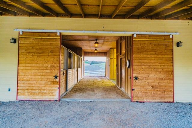 View through the barn