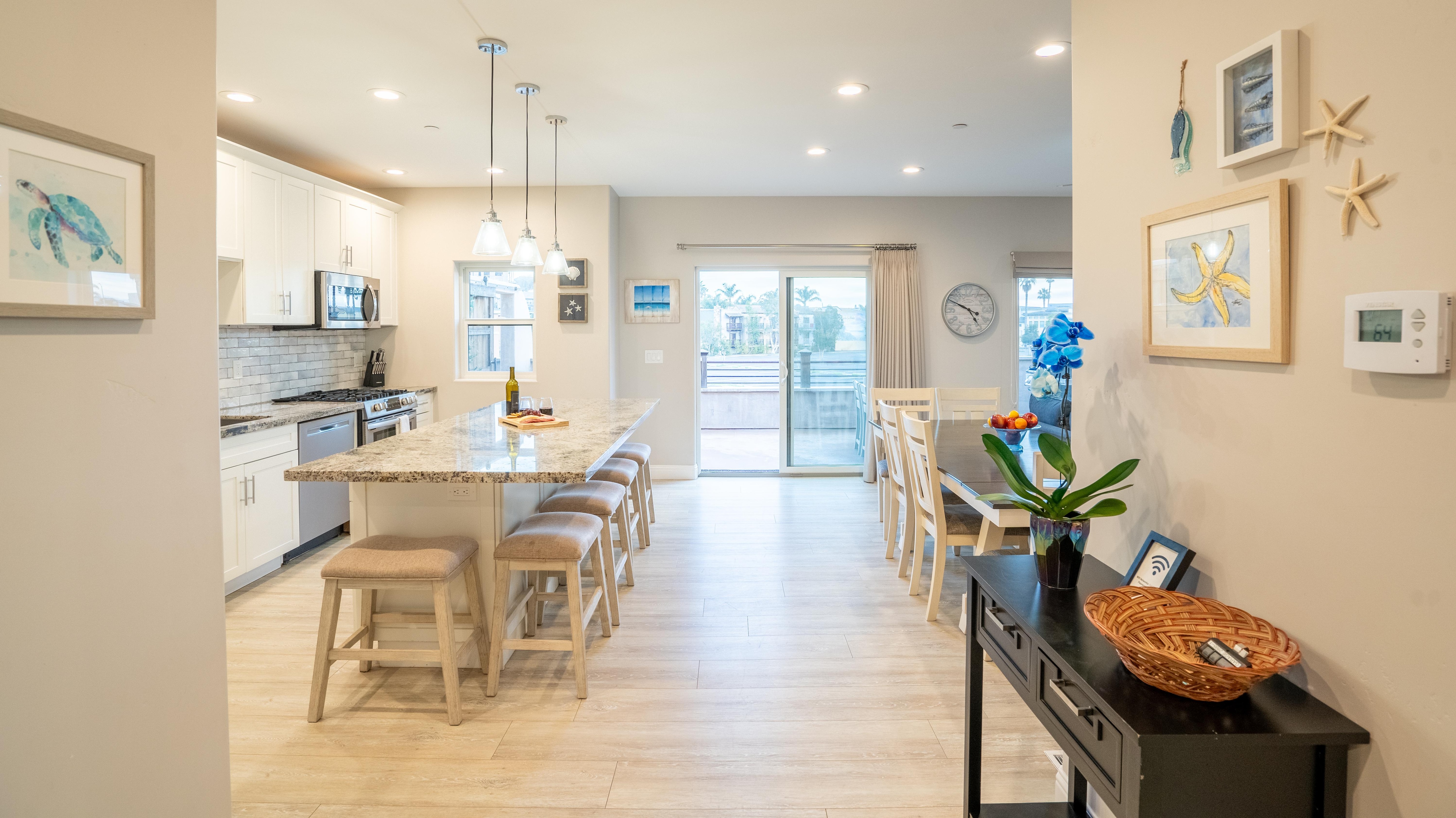 Step into Casa Alina, a four-bedroom seaside home  perfectly located in the heart of Avila Beach. This inviting home boasts four en-suite bedrooms and 3-1/2 bathrooms, ensuring comfort and convenience for all guests.