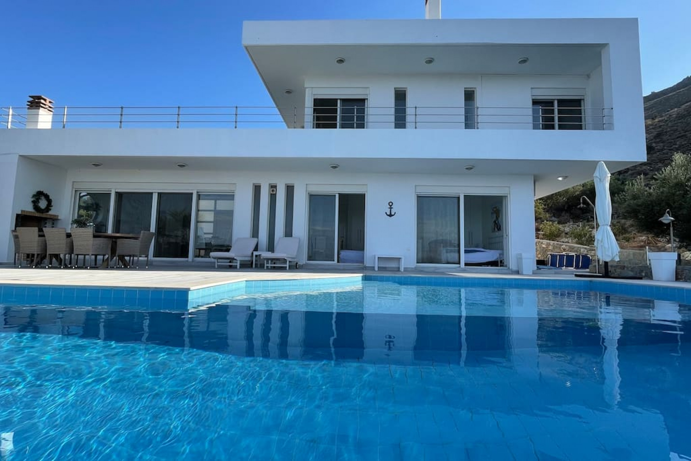 Property Image 1 - Villa located at Kokkino Chorio has one of the most outstanding sea views.