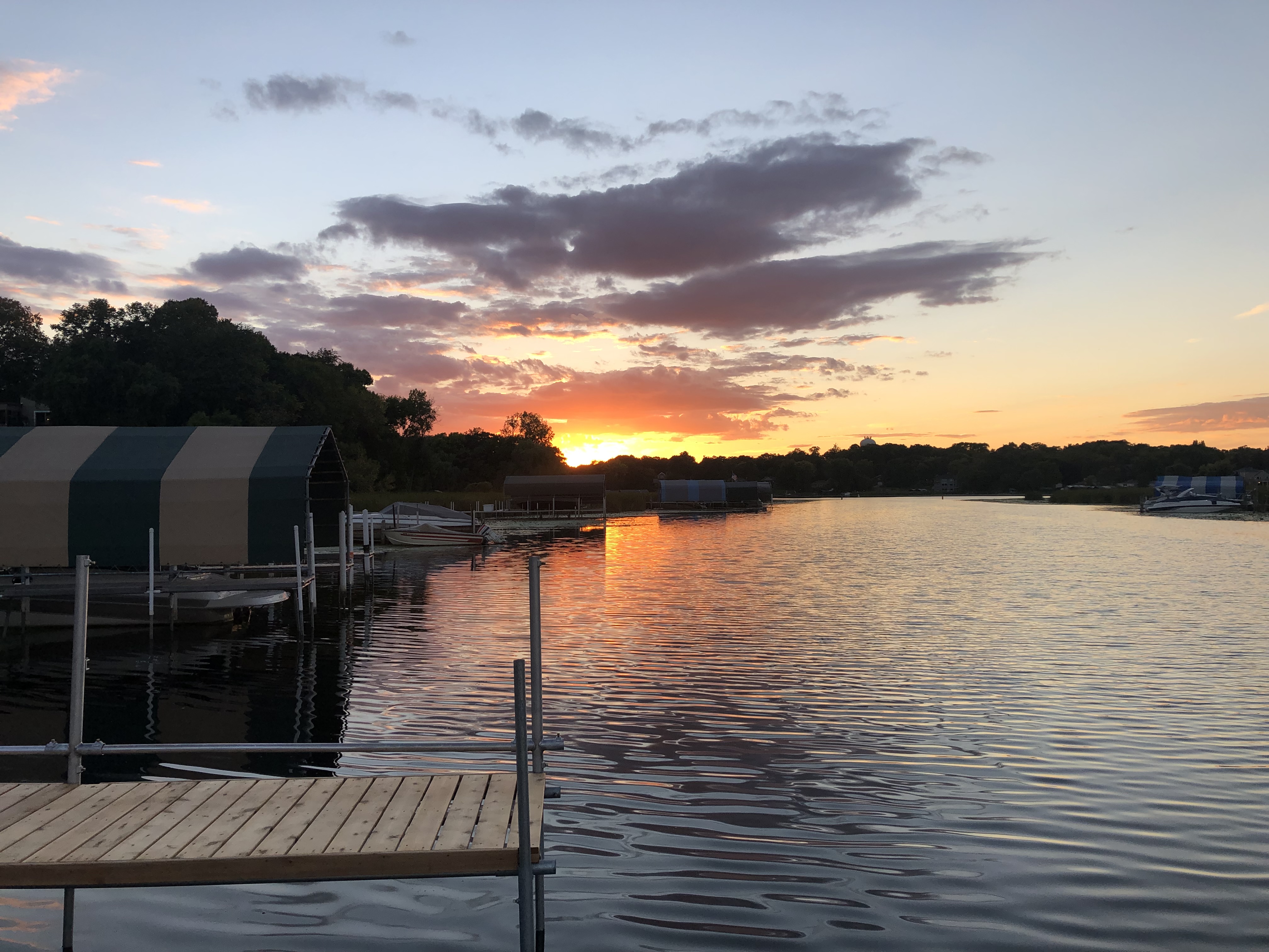 Sunset view of Black Lake