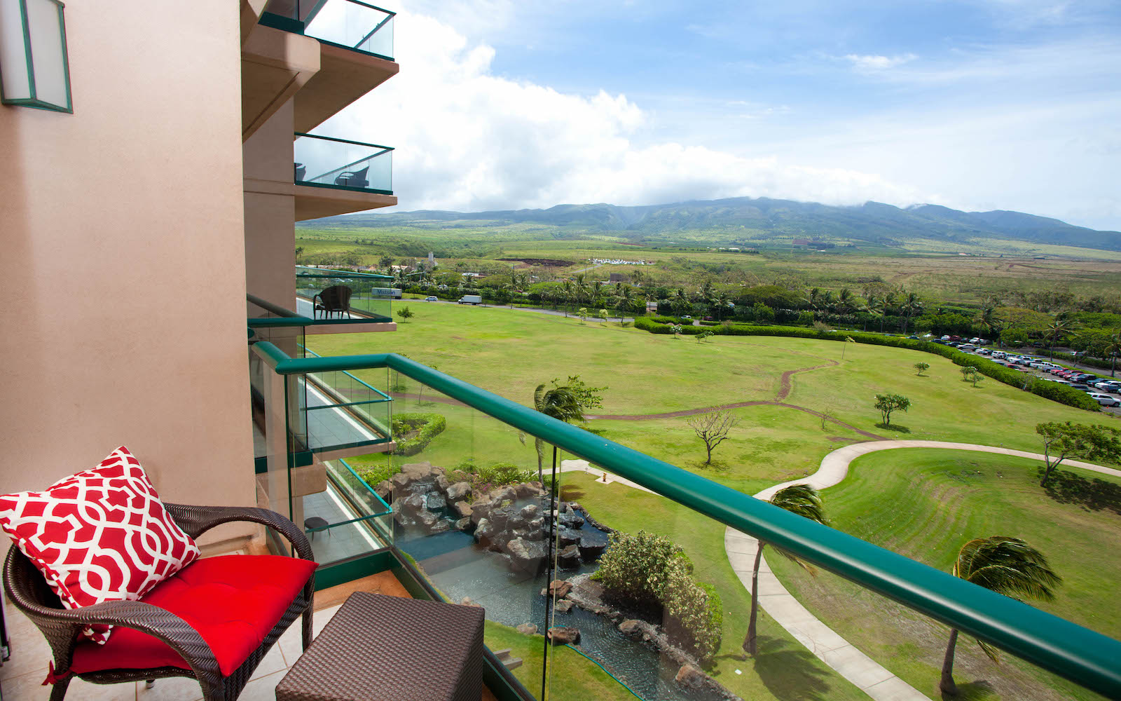 A 6th floor one bedroom suite with delightful views of the West Maui Mountains