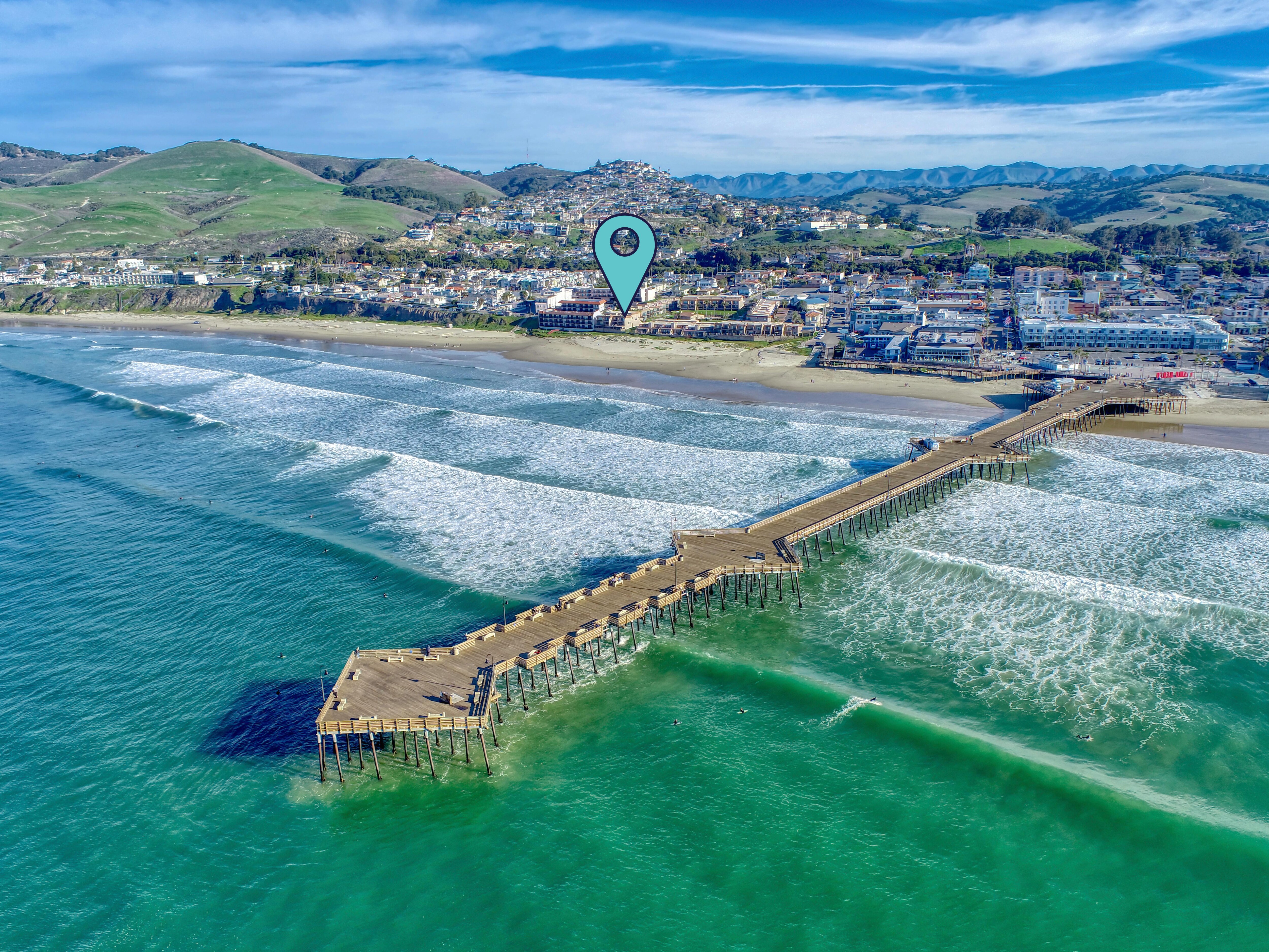 Best location in Pismo Beach. Steps to the historic Pismo Pier, board walk, downtown dining and boutique shopping.