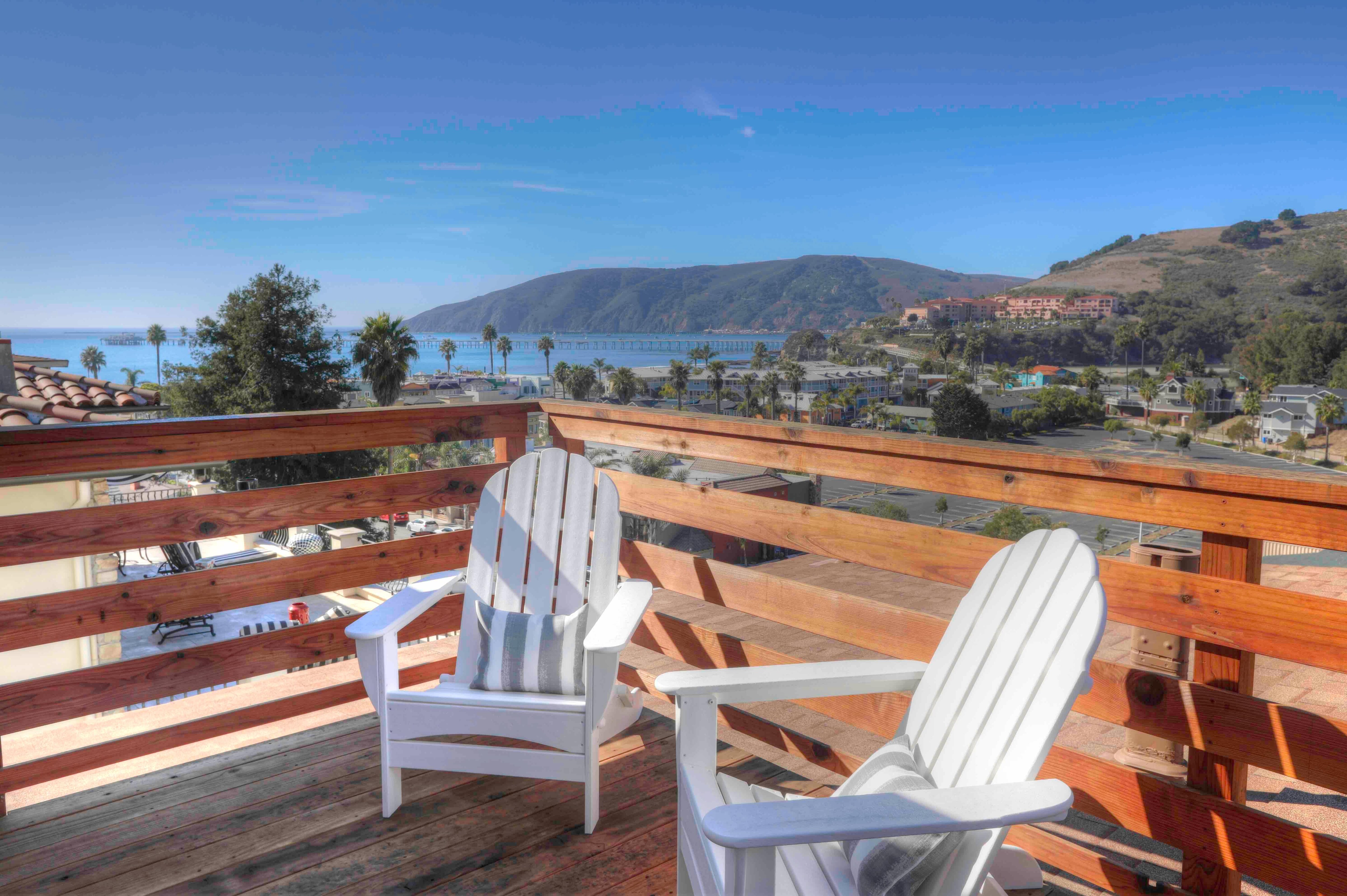 Big Avila Beach views from the deck. Entry to the deck is from the living room or master bedroom.