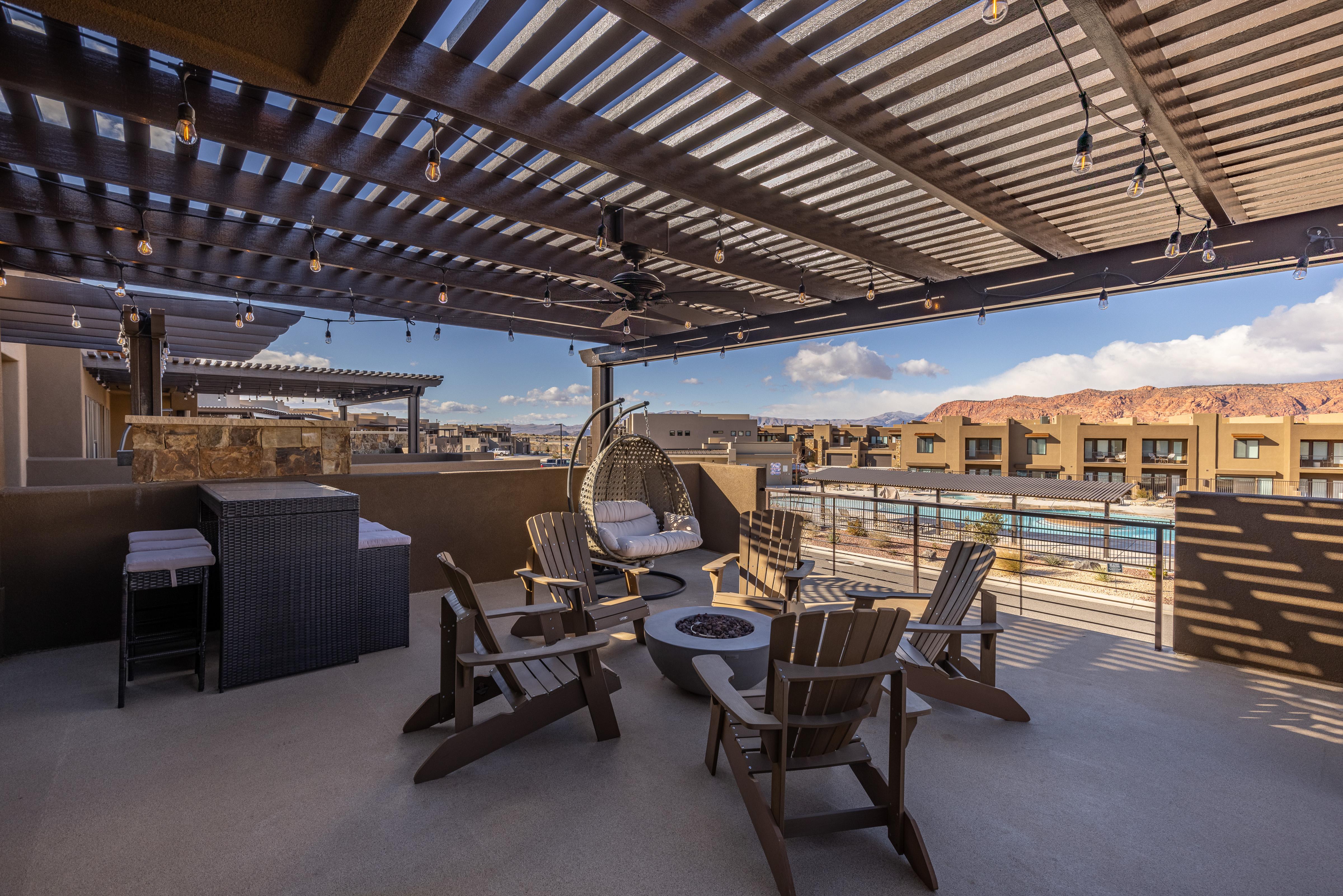 Read a book and enjoy the weather while you lounge around in the comfort on the upstairs patio area.