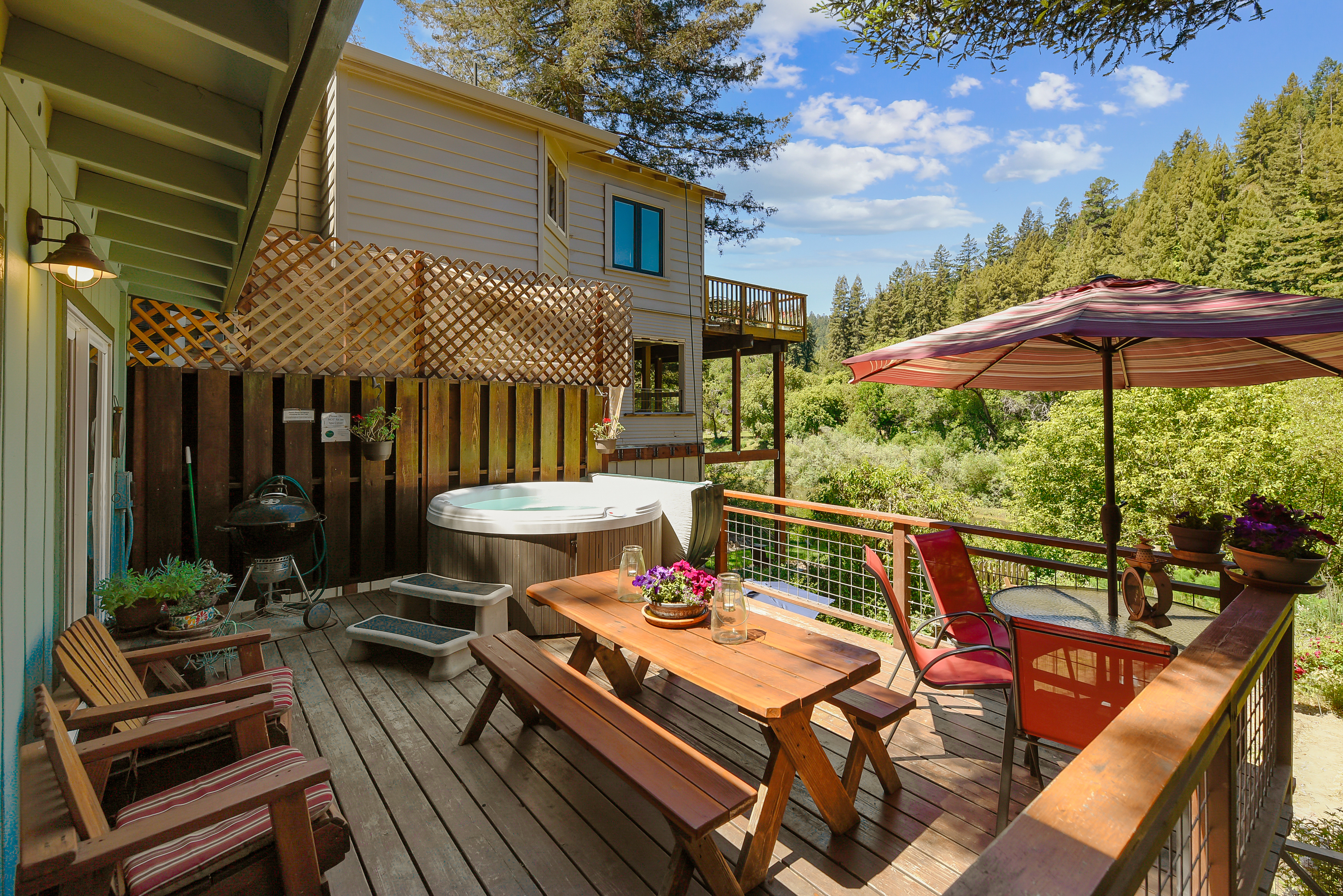 Step out to the back deck and enjoy!