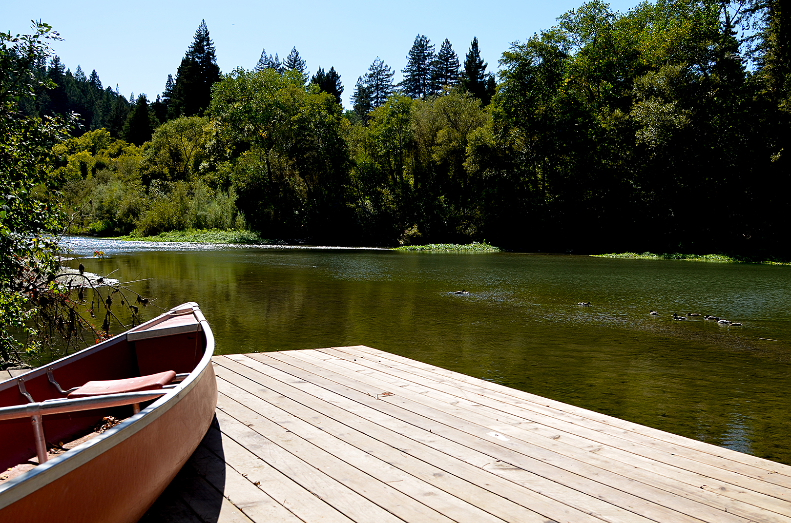 A serene view from the dock - secured year round, but available only when conditions are safe.