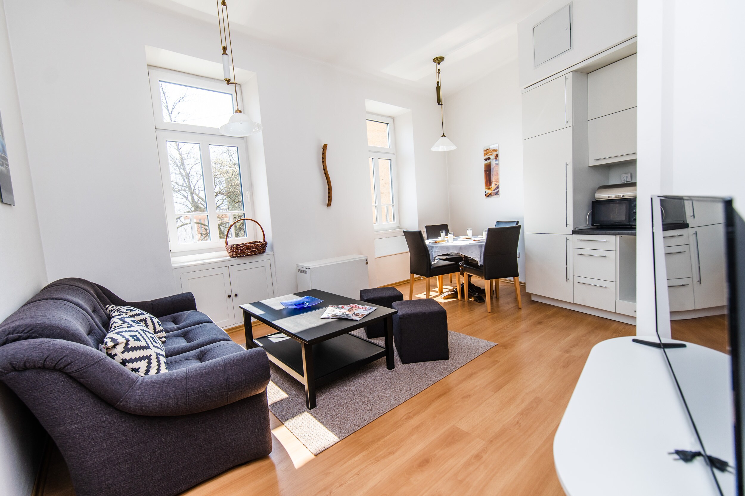 Our spacious and modern two-bedroom apartment just a few steps from the city center!