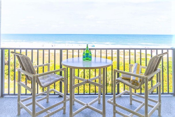 Private direct oceanfront top floor balcony with high top table to enjoy food and drinks overlooking the ocean!