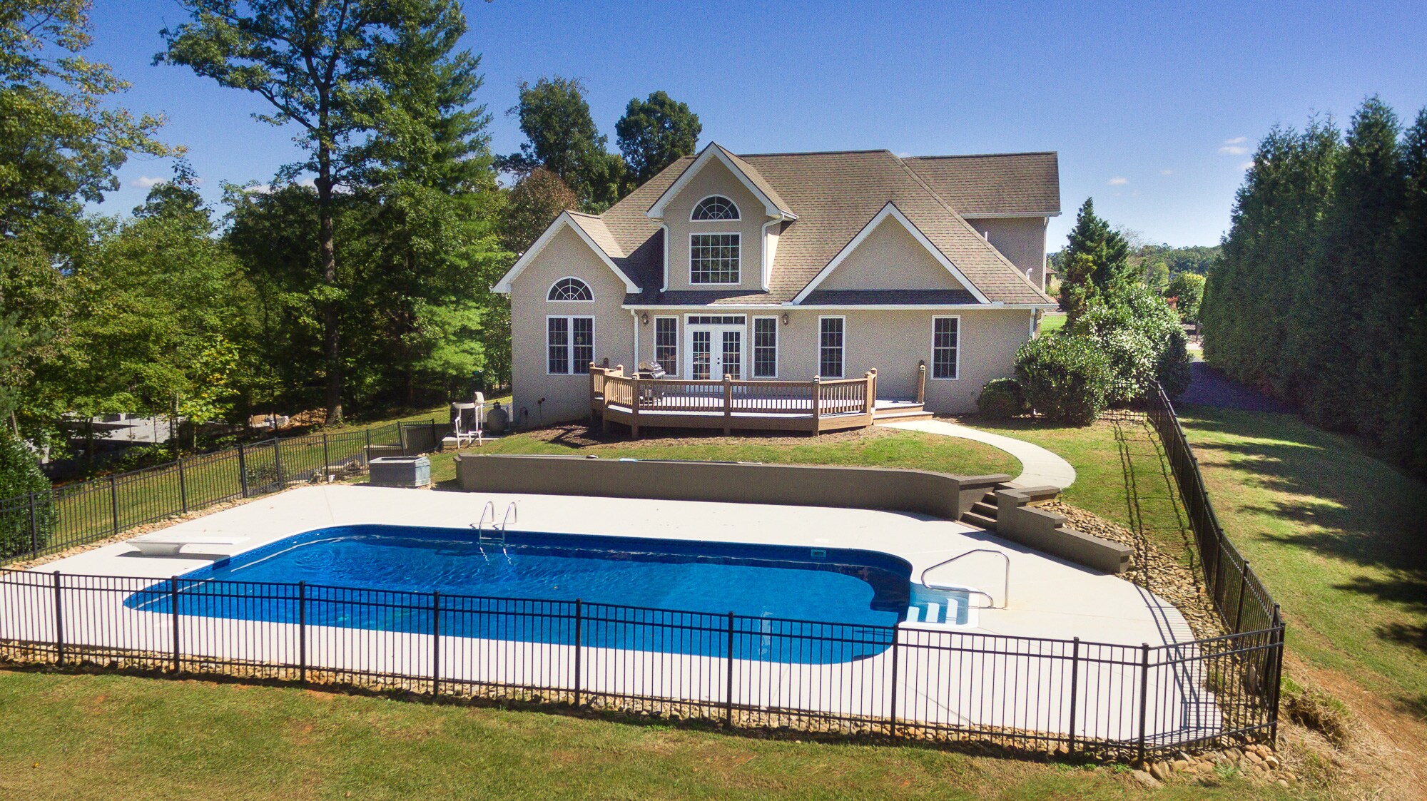 Property Image 1 - Luxurious House with Heated Pool and Hot Tub - Games - Movie Room And More Near Asheville!
