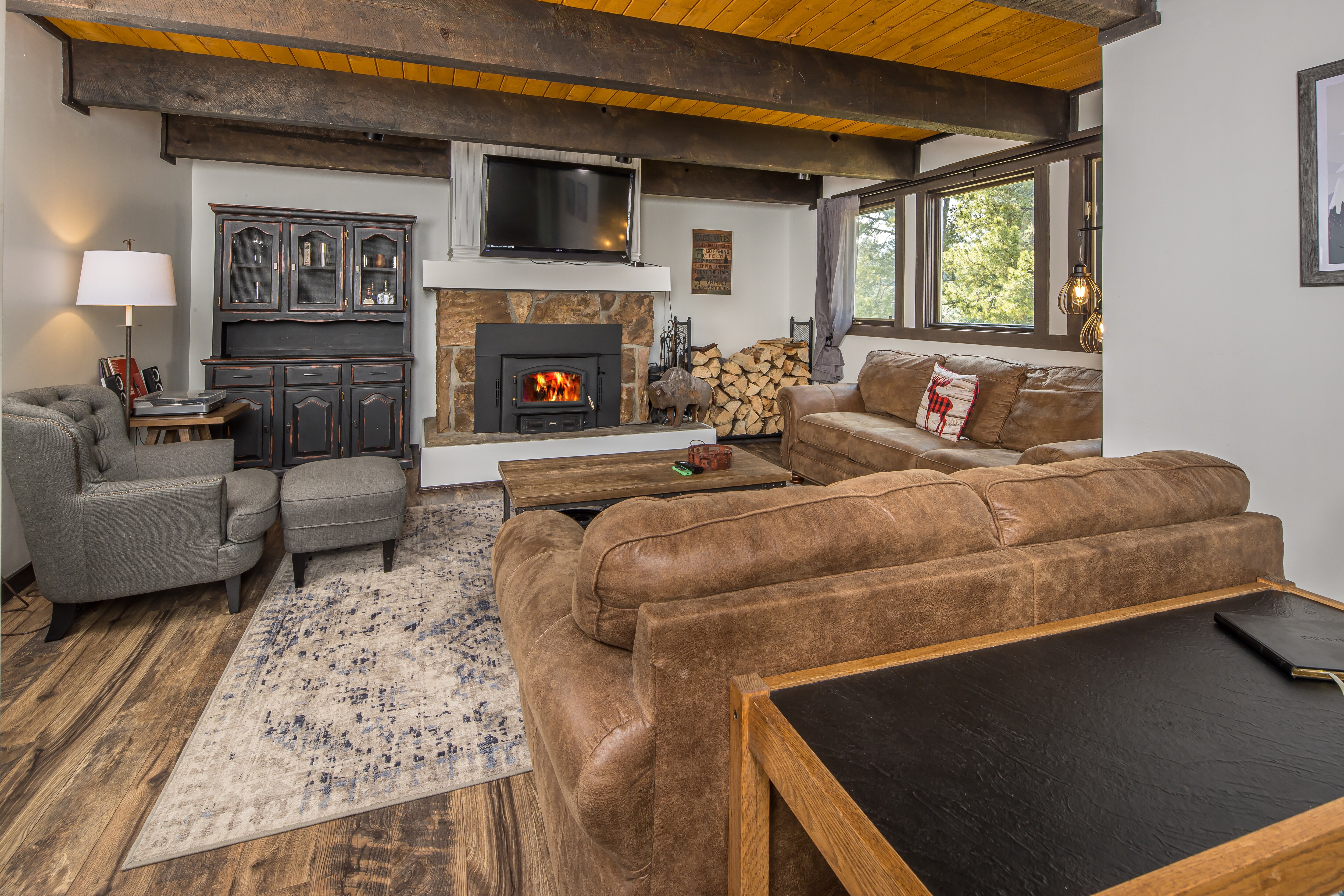 Cozy up by the fire and enjoy the view | Main Level