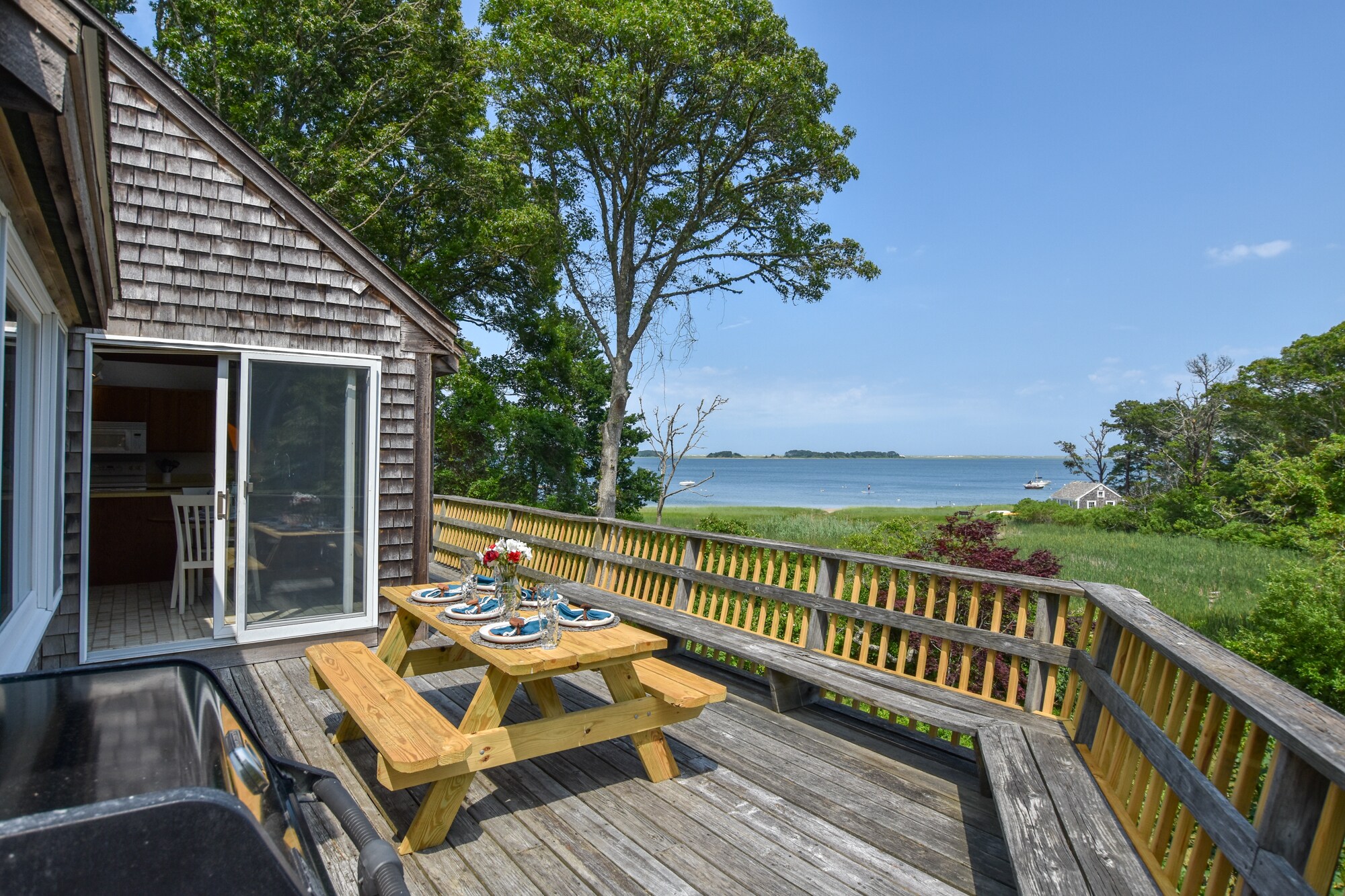 Property Image 1 - 15548: Waterfront on Pleasant Bay, Steps to Private Beach, Outdoor Shower, Dog Friendly w/ Yard!