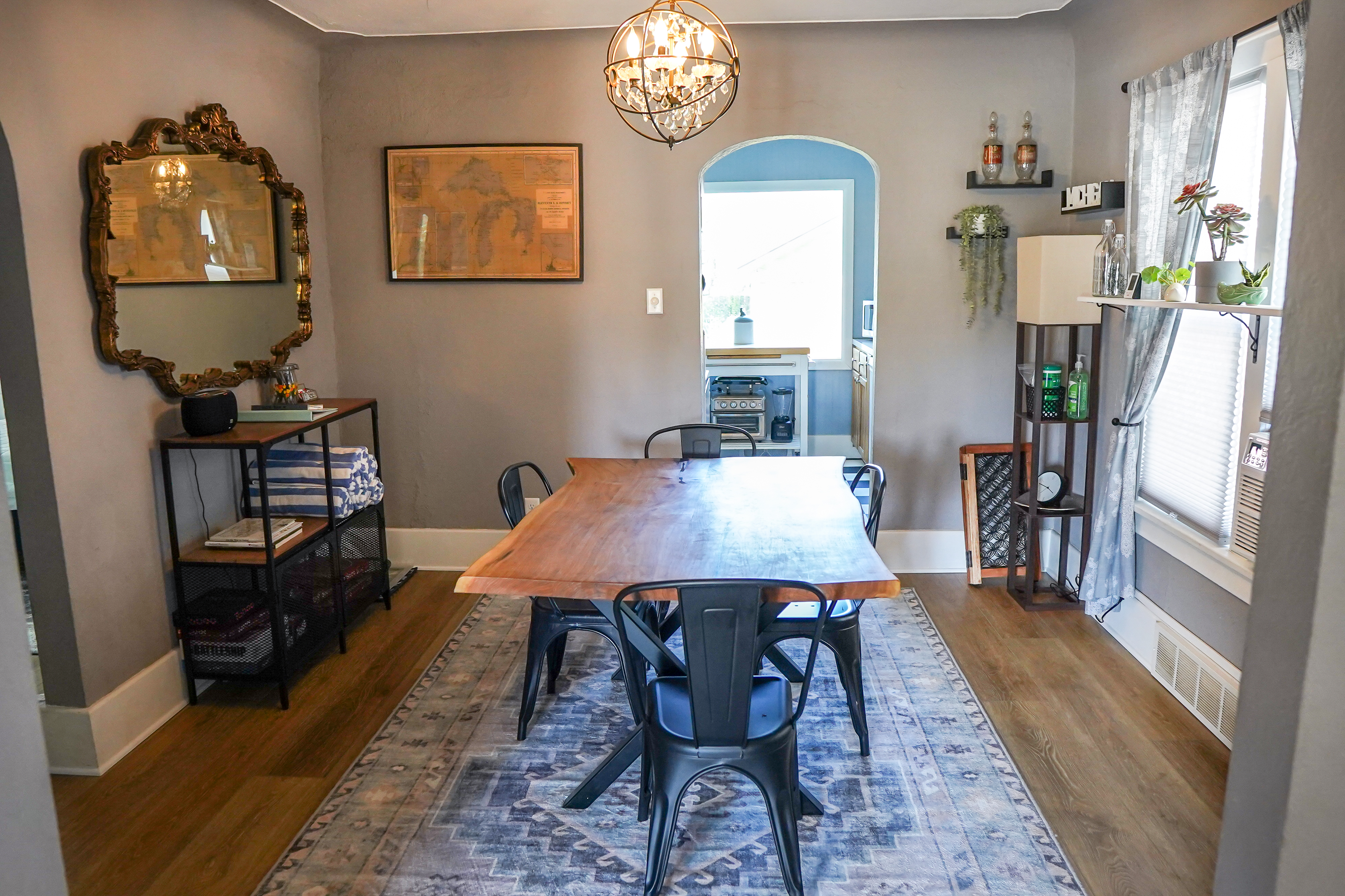 Featuring a delightful dining room flanked by the clean kitchen and comfy living room.